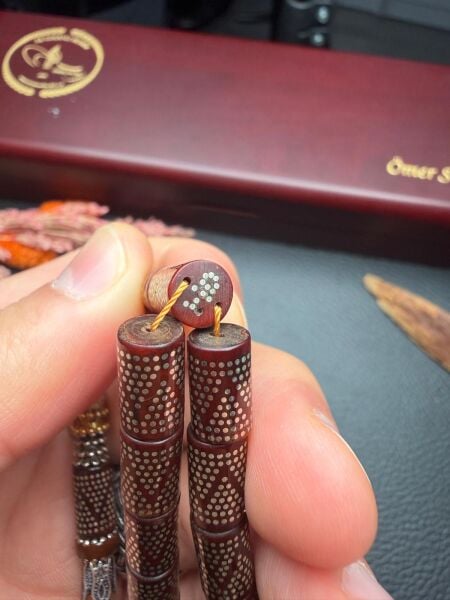 Kesme Model Gümüş İşlemeli Kuka Tesbih