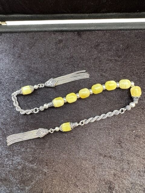 Kapsül Model Zaza Baltık Damla Kehribar Tesbih