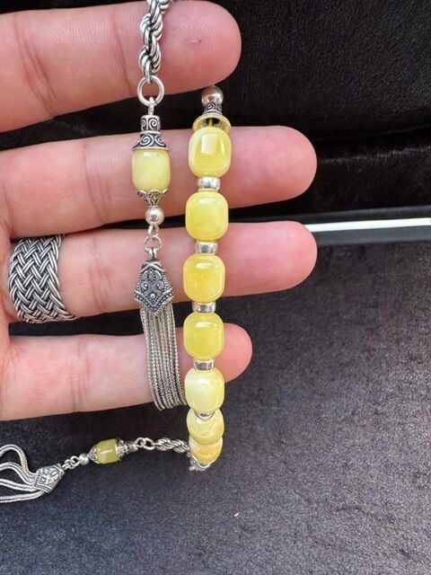 Kapsül Model Zaza Baltık Damla Kehribar Tesbih