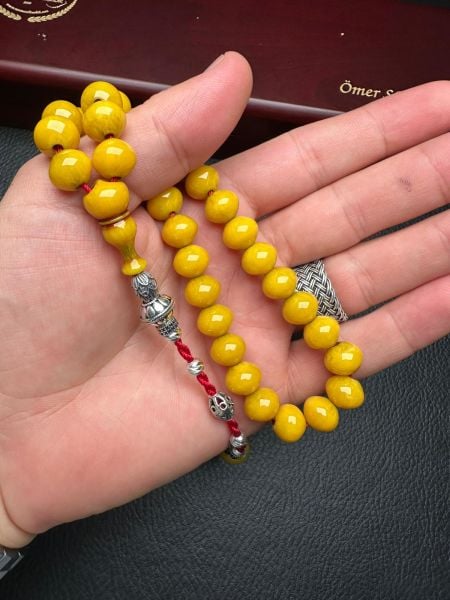 Armudi Model Çubuk Sıkma Kehribar Tesbih