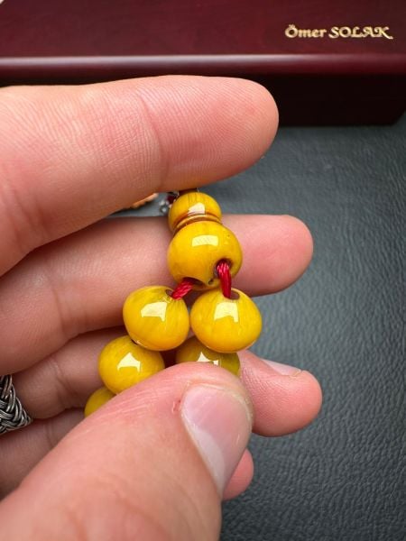 Armudi Model Çubuk Sıkma Kehribar Tesbih