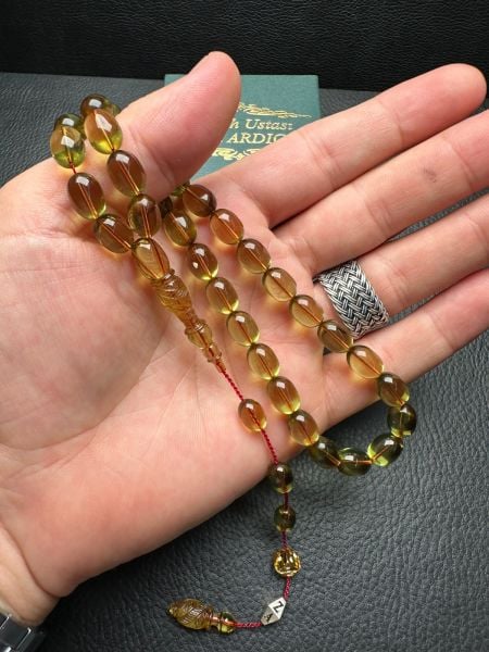 Alman Sıkma Zar Kehribar Tesbih Seti