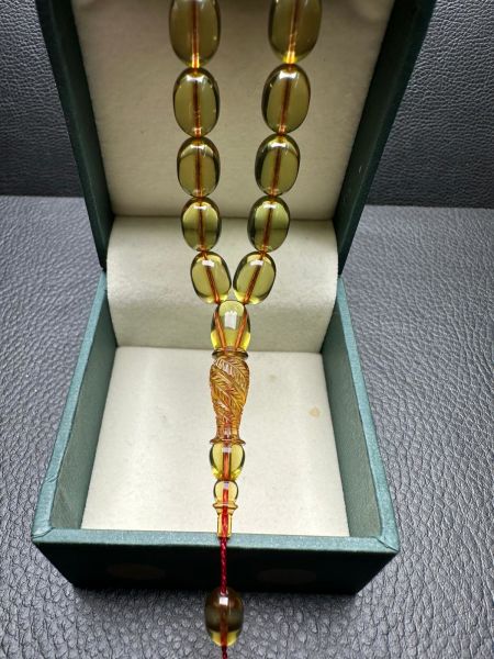 Alman Sıkma Zar Kehribar Tesbih Seti