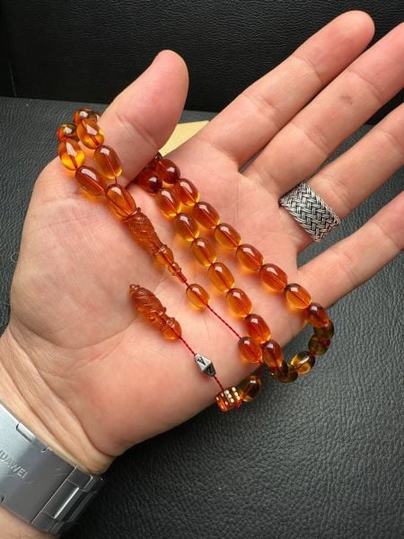 Alman Sıkma Zar Kehribar Tesbih Seti