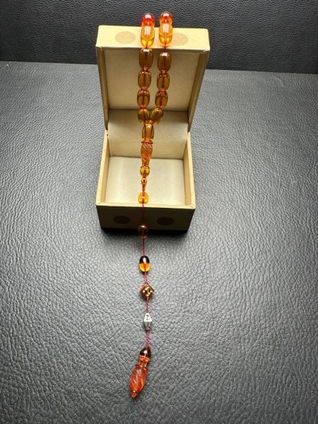 Alman Sıkma Zar Kehribar Tesbih Seti