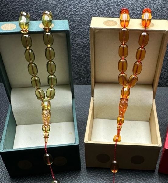 Alman Sıkma Zar Kehribar Tesbih Seti