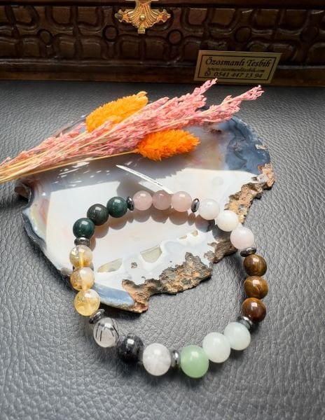 Karışık Doğal Taş Bileklik(ikizler burcu)