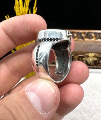 Kayı Boyu Bayrağı Model 925 Ayar Gümüş Erkek Yüzük