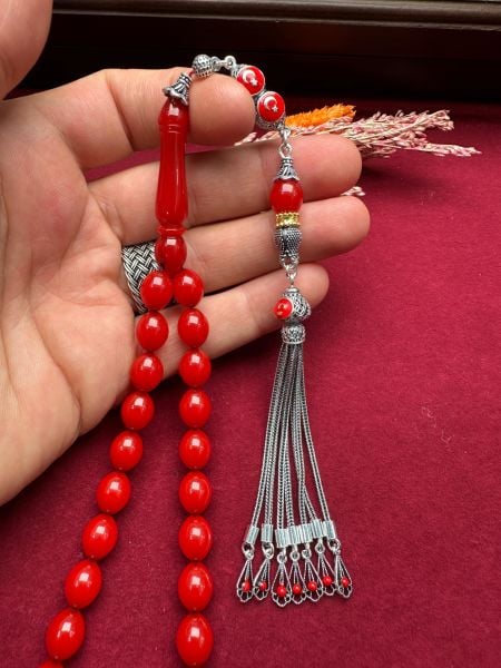 Beyzi Model Sıkma Kehribar Tesbih