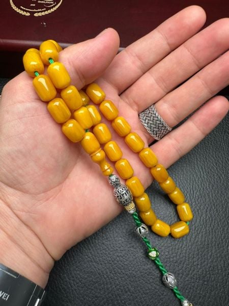 Kapsül Model Çubuk Sıkma Kehribar Tesbih