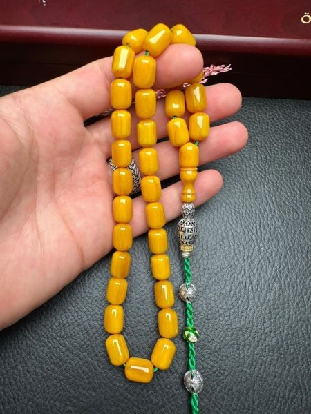 Kapsül Model Çubuk Sıkma Kehribar Tesbih