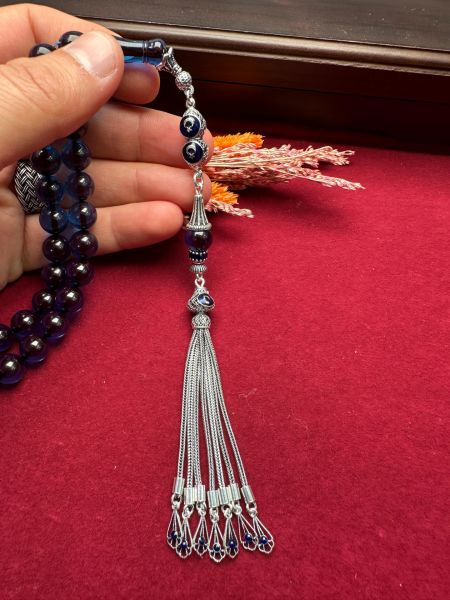 Küre Model Ateş Kehribar Tesbih