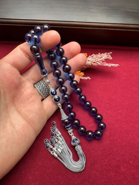 Küre Model Ateş Kehribar Tesbih