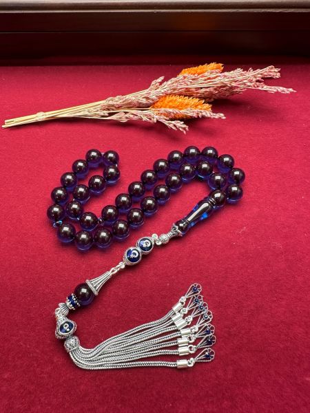 Küre Model Ateş Kehribar Tesbih