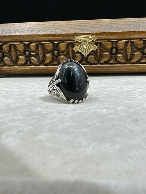 Onix Taşı 925 Ayar Gümüş Erkek Yüzük