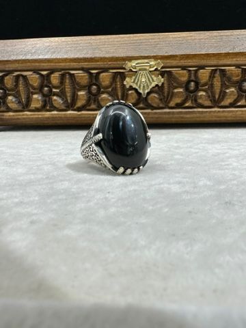 Onix Taşı 925 Ayar Gümüş Erkek Yüzük