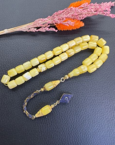 Kapsül Model Baltık Damla Kehribar Tesbih