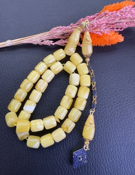 Kapsül Model Baltık Damla Kehribar Tesbih