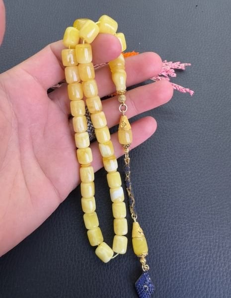 Kapsül Model Baltık Damla Kehribar Tesbih