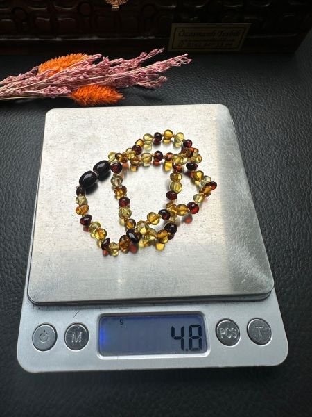 Bebek Damla Kehribar Kolye