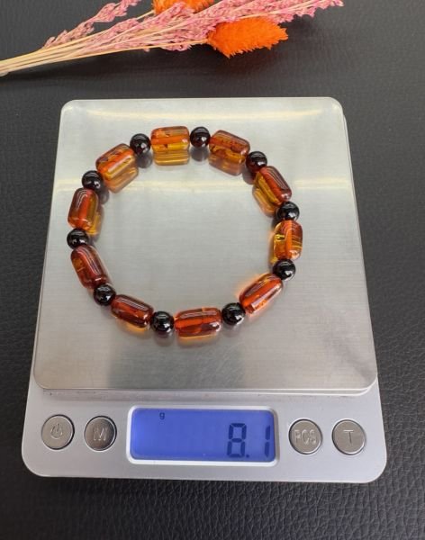 Kapsül Model Damla Kehribar Bileklik