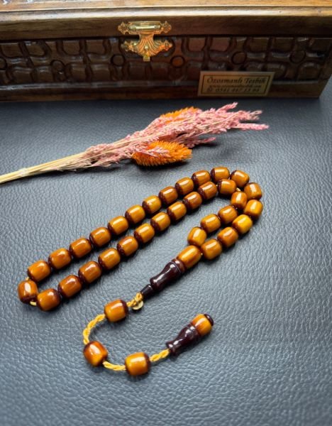 Kapsül Model Sürmeli Çubuk Sıkma Kehribar Tesbih