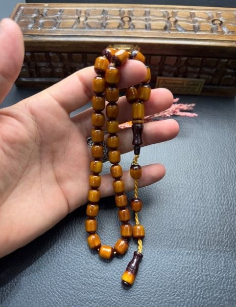 Kapsül Model Sürmeli Çubuk Sıkma Kehribar Tesbih