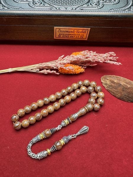 Küre  Model Gümüş İşlemeli Kuka Tesbih