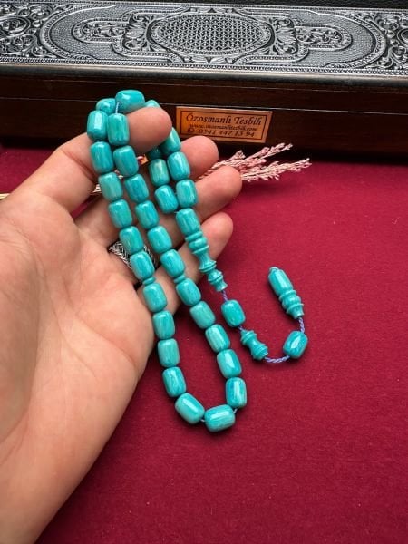 Turkuaz Renk Kapsül Model Katalin Tesbih