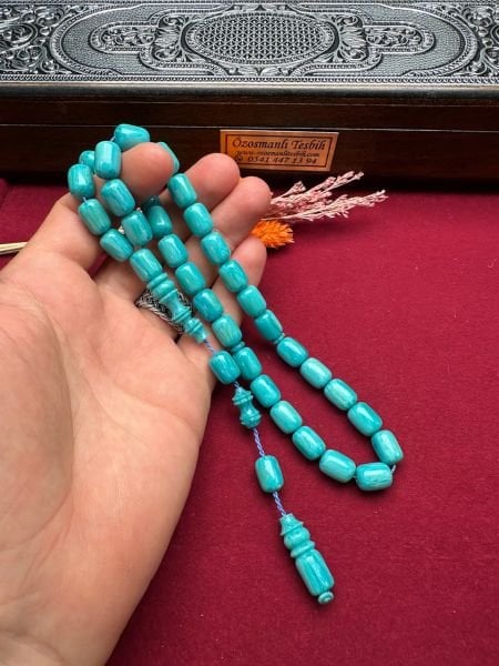 Turkuaz Renk Kapsül Model Katalin Tesbih