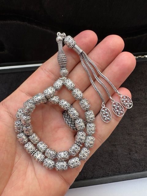 Kapsül Model 925 Ayar Gümüş Tesbih