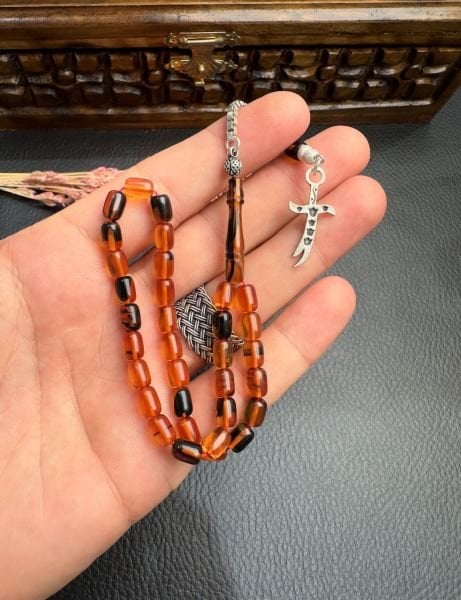 Kapsül Model Dörtparmak Ateş Kehribar Tesbih