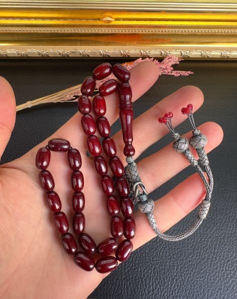 Kapsül Model Osmanlı Benzetme Sıkma Kehribar Tesbih