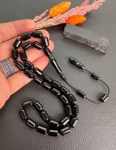 Kapsül Model Sade Erzurum Oltu taşı Tesbih