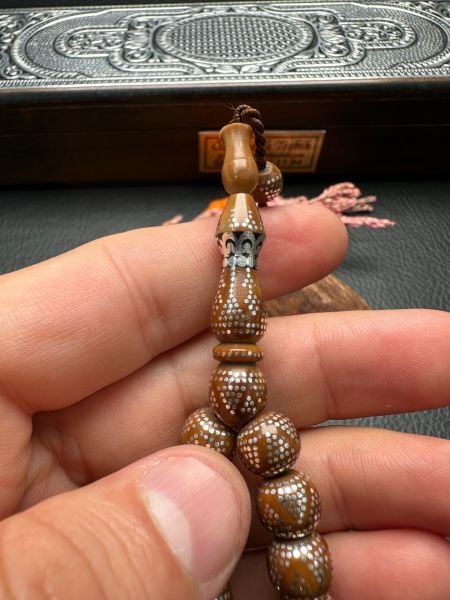 Küre  Model Gümüş İşlemeli Kuka Tesbih