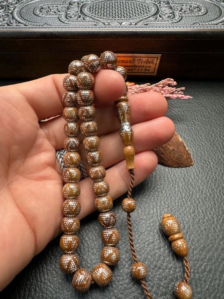 Küre  Model Gümüş İşlemeli Kuka Tesbih