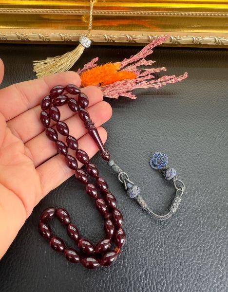Beyzi Model Ateş Kehribar Tesbih