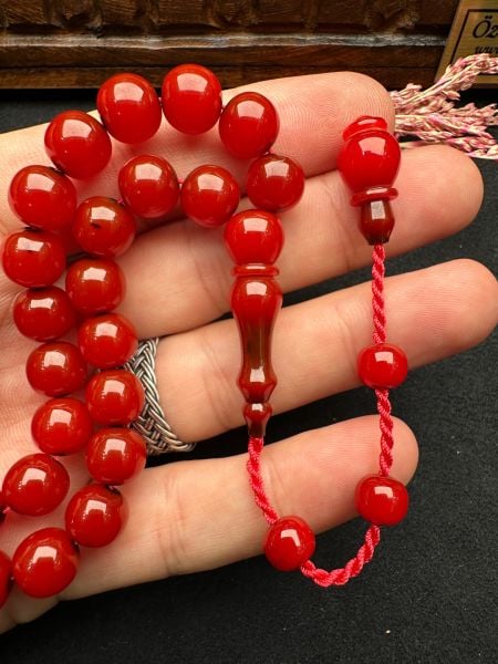 Küre Model Eski Kolyeden Traş Osmanlı Sıkma Kehribar Tesbih