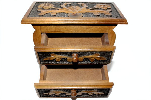 El İşi Oyma Ceviz Ağacı Küçük Boy Gümüşlük