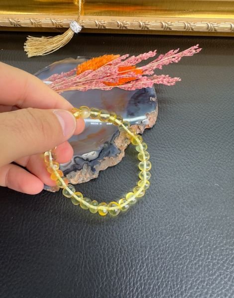 Küre Model Damla Kehribar Yetişkin Bileklik