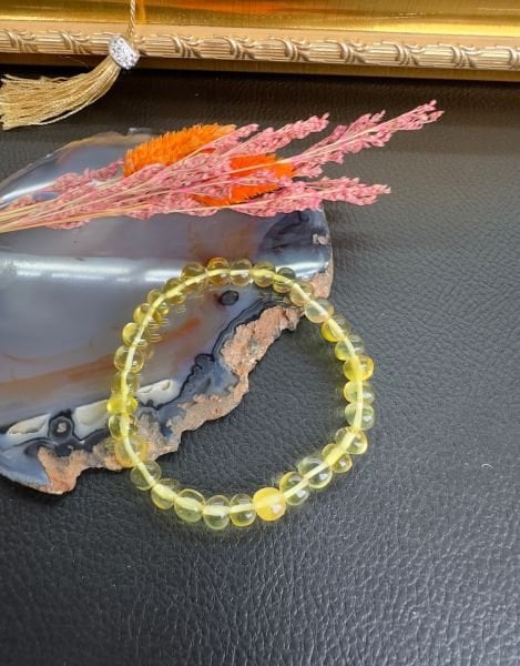 Küre Model Damla Kehribar Yetişkin Bileklik