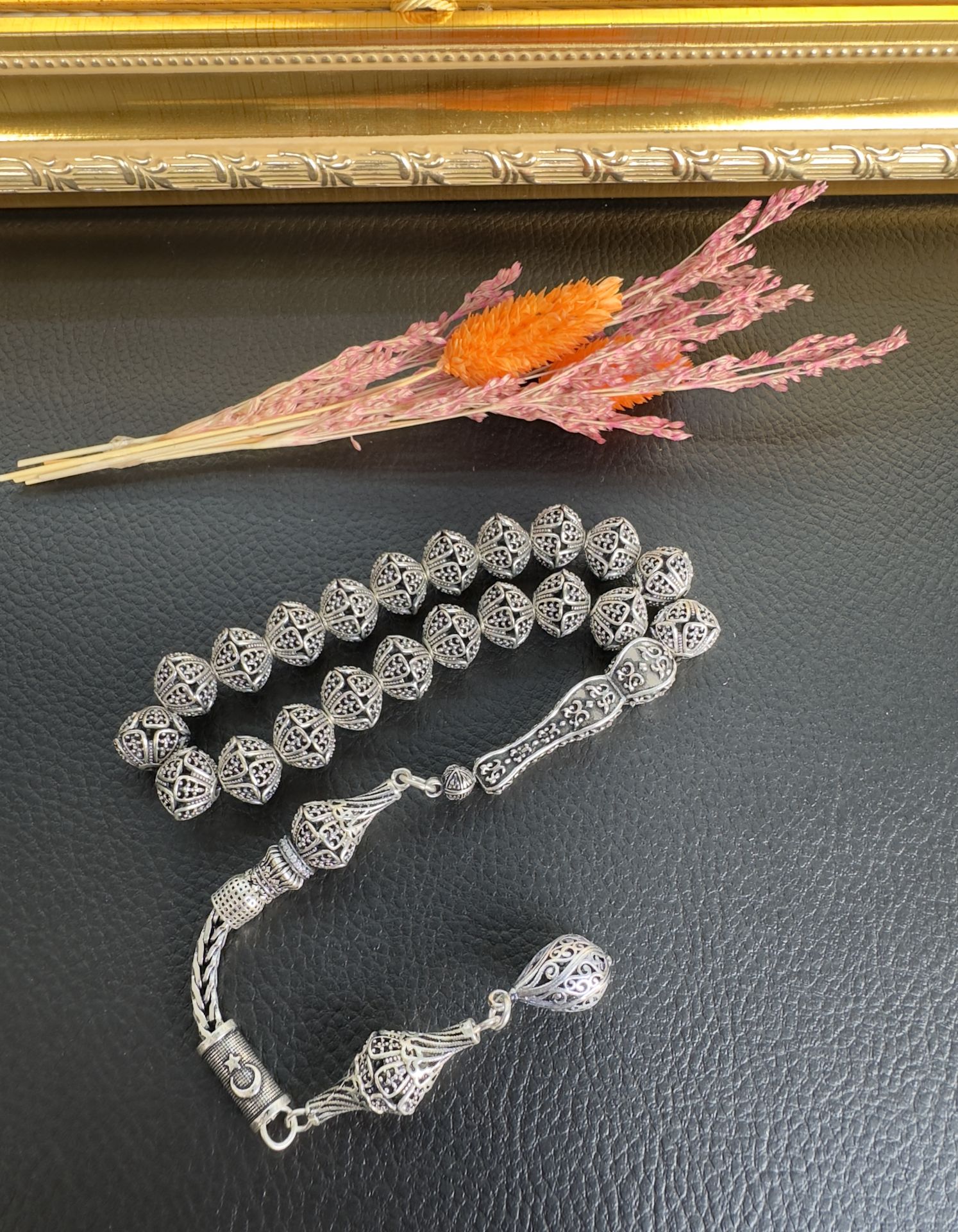 Şalgami Model Bilek Boy Gümüş Tesbih