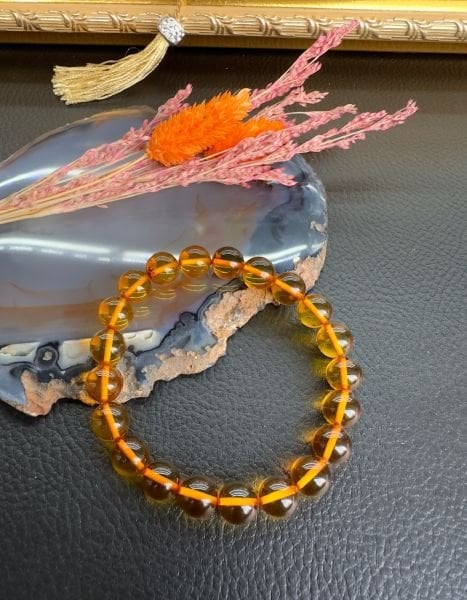 Küre Model Damla Kehribar Bileklik