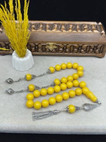 Küre Model Sarı Renk Maskot ve Zaza Katalin Tesbih