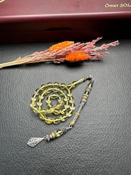 Beyzi Model Damla Kehribar Tesbih