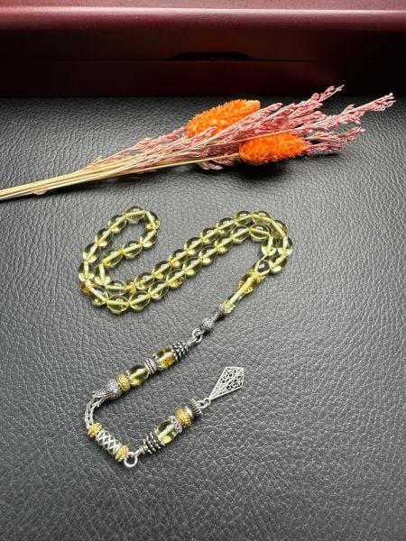 Beyzi Model Damla Kehribar Tesbih