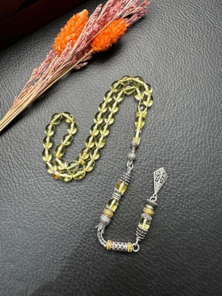 Beyzi Model Damla Kehribar Tesbih