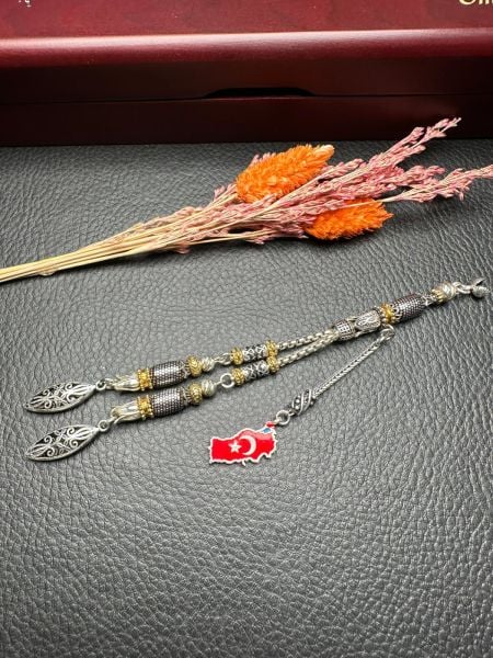 Özel Tasarım Kuka Habbeli Gümüş Püskül