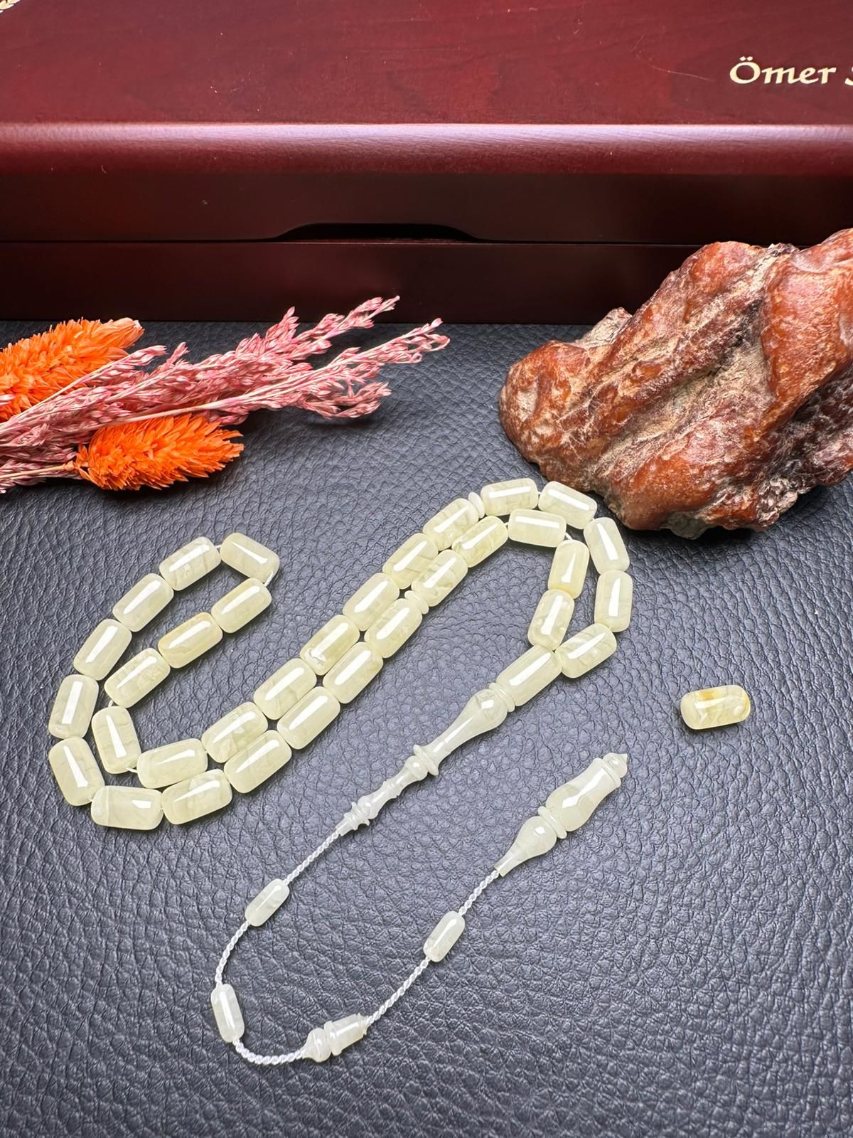 Serdar Aydın Usta İşçiliği Tek Kaya  Damla Kehribar Tesbih