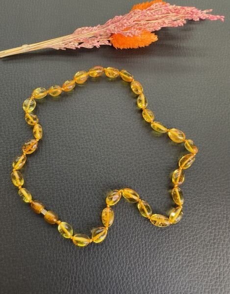 Damla Kehribar Kolye